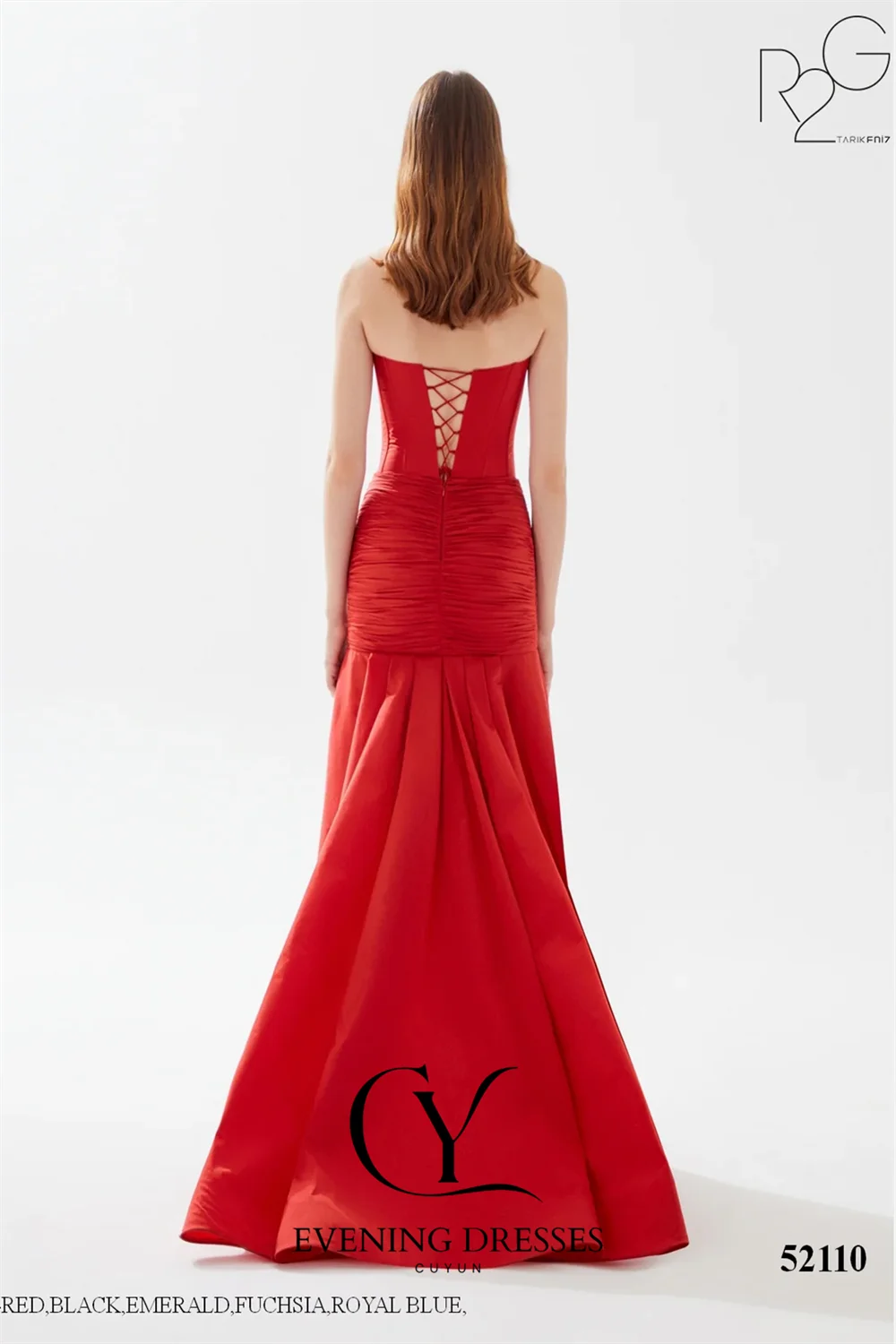 CUYUN-vestido de noche Formal rojo con corsé en la espalda, vestidos de fiesta de graduación sin tirantes de sirena personalizados para ocasiones especiales, cumpleaños de mujer