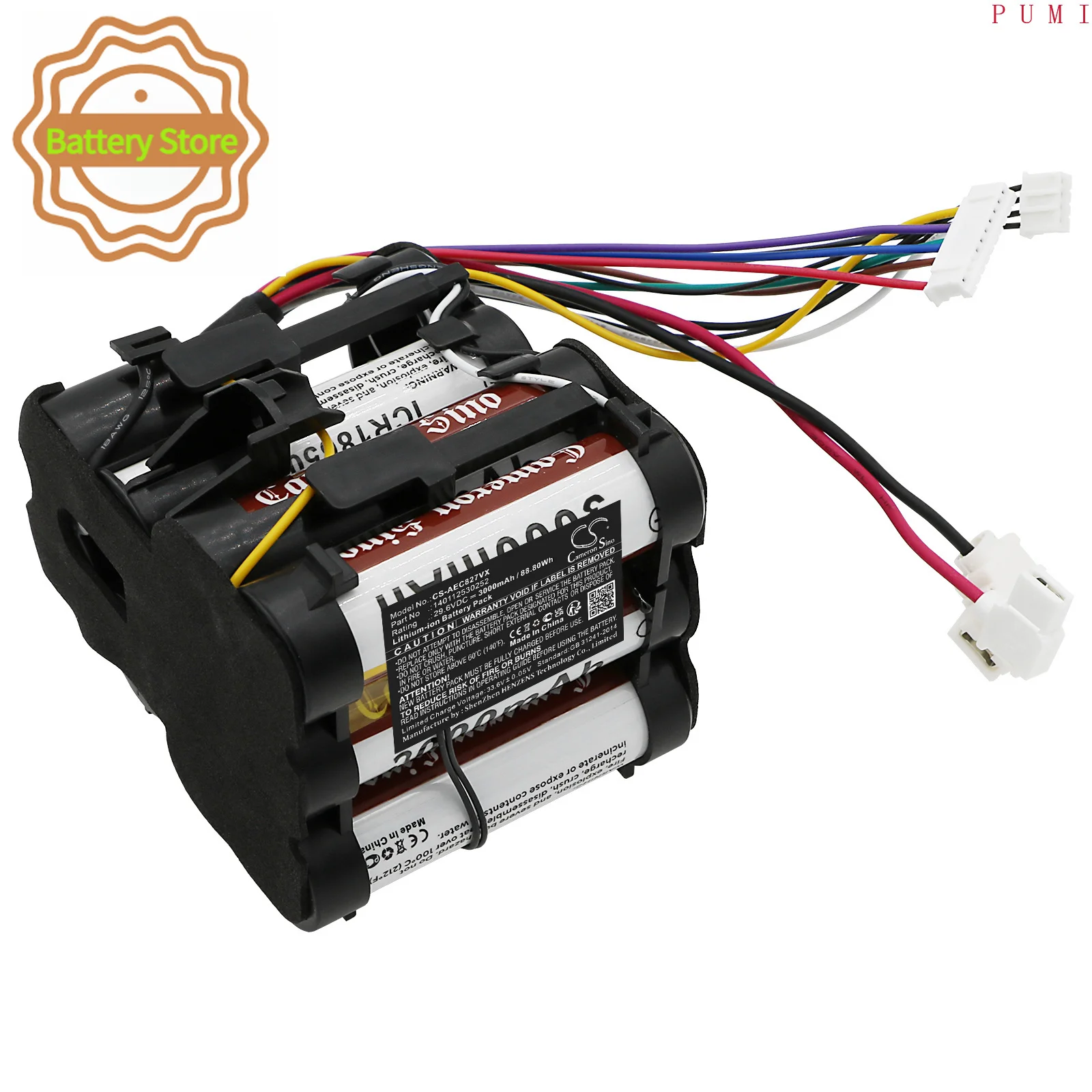 CS Replacement Battery for Electrolux EUP82MG,900278801 01,EUP82RR,900278802 01,EUP82ST,9002 PN:140112530252 3000mAh / 88.8Wh