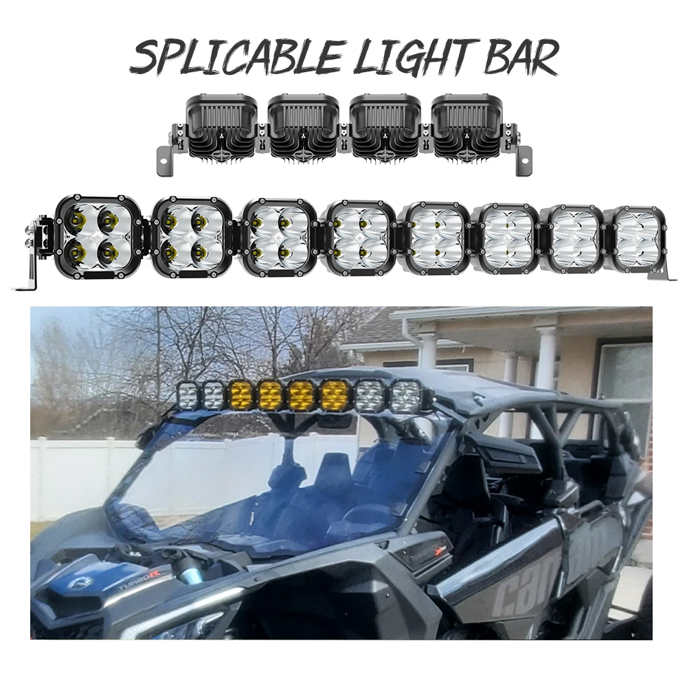

High Power Waterproof Top Roof Rack 42 Inch Led Offroad UTV Barra Led Spliceable Modular Led Light Bars For X3 RZR