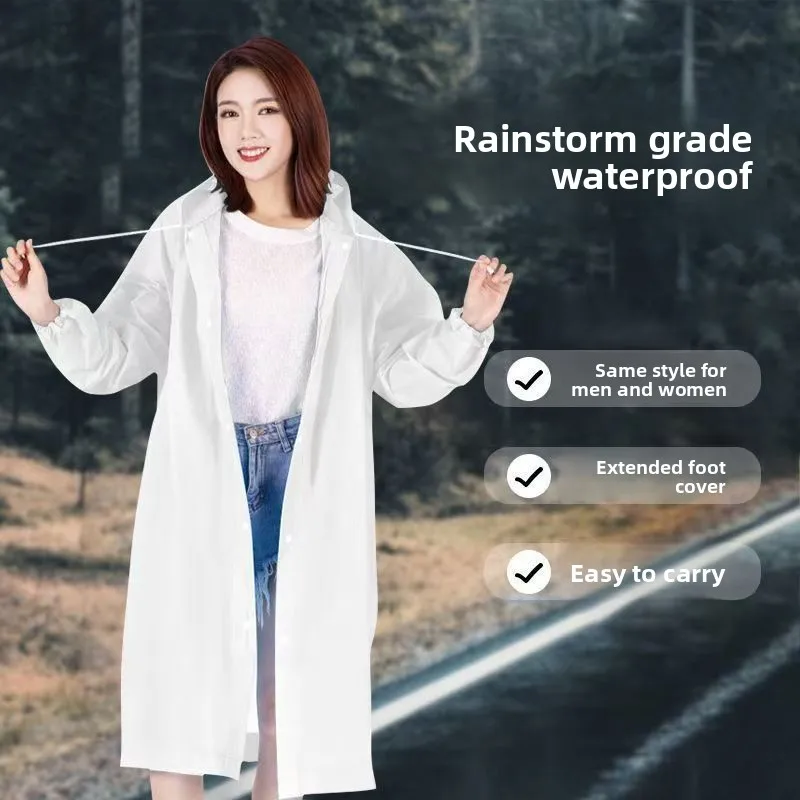 

Новый модный плащ из ЭВА для путешествий на открытом воздухе, одноразовый портативный цельный плащ для рафтинга для взрослых и детей