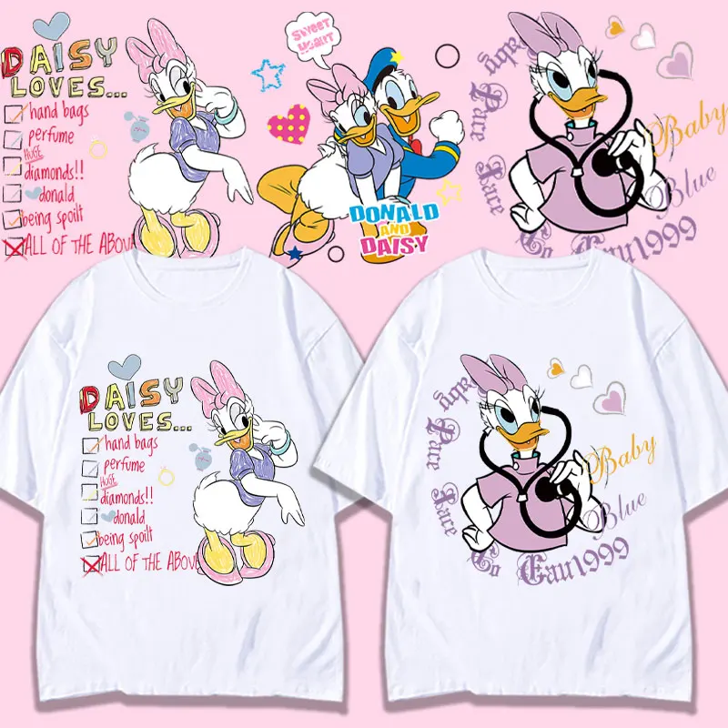 Donald Duck American hiphop short sleeve T-shirt women 2023 new cotton half sleeve European and American style clothes