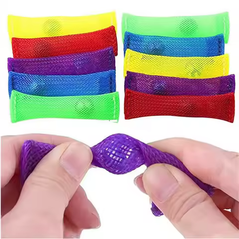6PCS Marble Mesh Fidget Stress Relievers Squeeze Toys ADHD ADD OCD Autism Calming Down Idea Gifts For Adults Teens