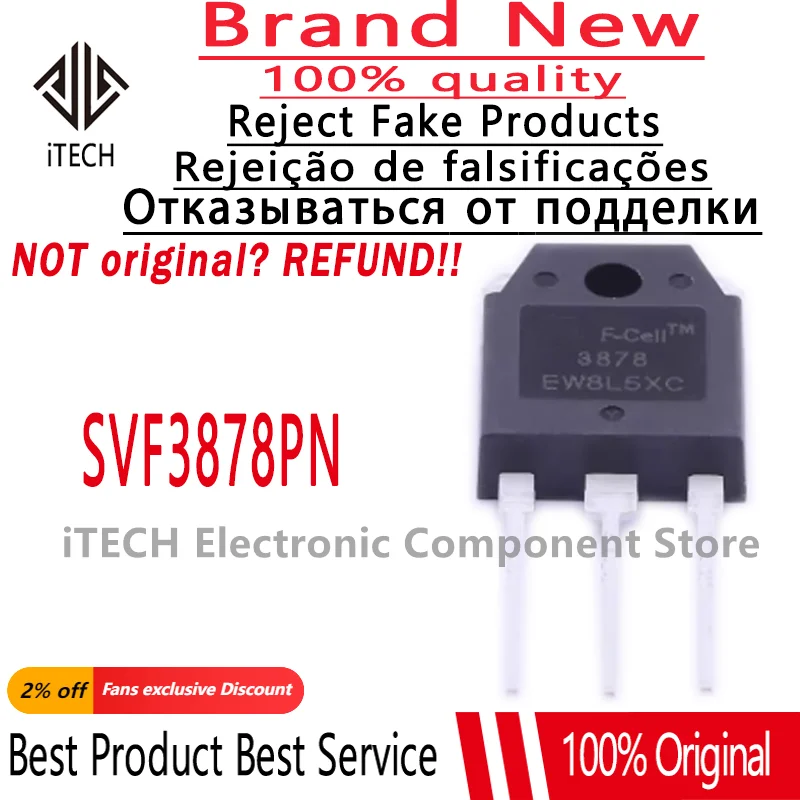 10pcs Original SVF3878PN 3878 TO-247 MOS Field Effect Transistor 9A 900V