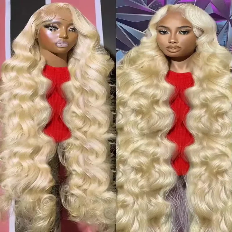 

613 Hd Lace Front Wig 13x6 Blonde Human Hair Wigs 30Inch 250% Density Body Wave Lace Front Wigs Human Hair For Black Women