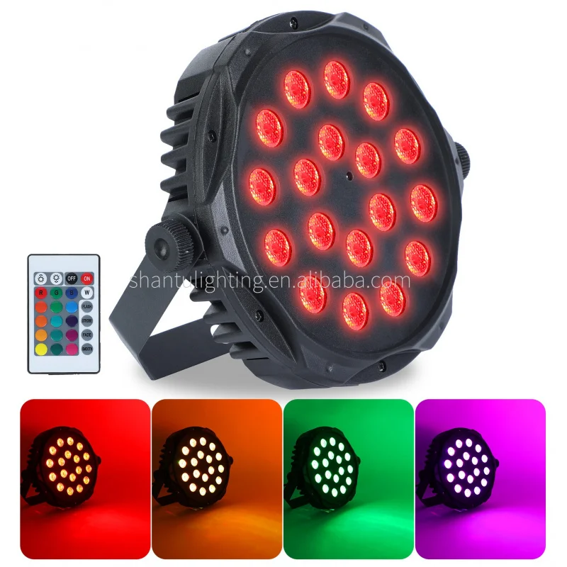 

20243W*18pcs Full Color with Remote Control Par Light Stage Light Dyeing Light Spotlight Atmosphere Light Light Show LEDRGB