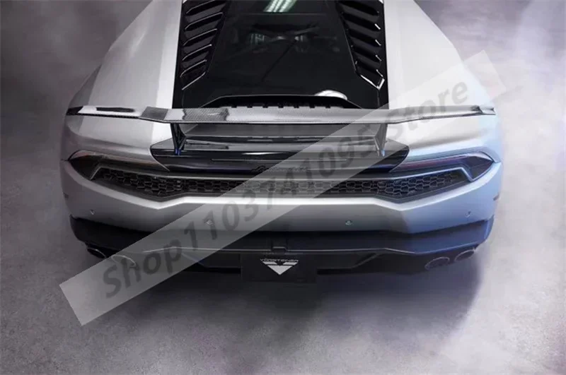 Carbon Fiber Rear Wing Lip Diffuser Tail Trunk Spoiler For Lamborghini Huracan LP580 LP610 Upgrad Vors GT Style