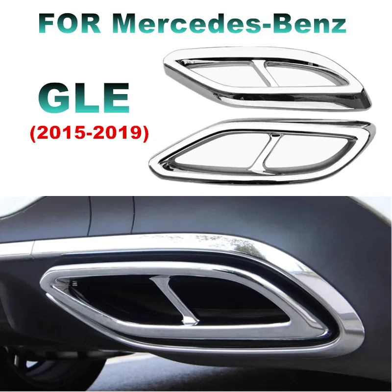 

Car Exterior Tail Throat Liner Pipe Exhaust System Cover Trim For Mercedes-Benz GLE Series 2015 2016 2018 2019 Stainless W166