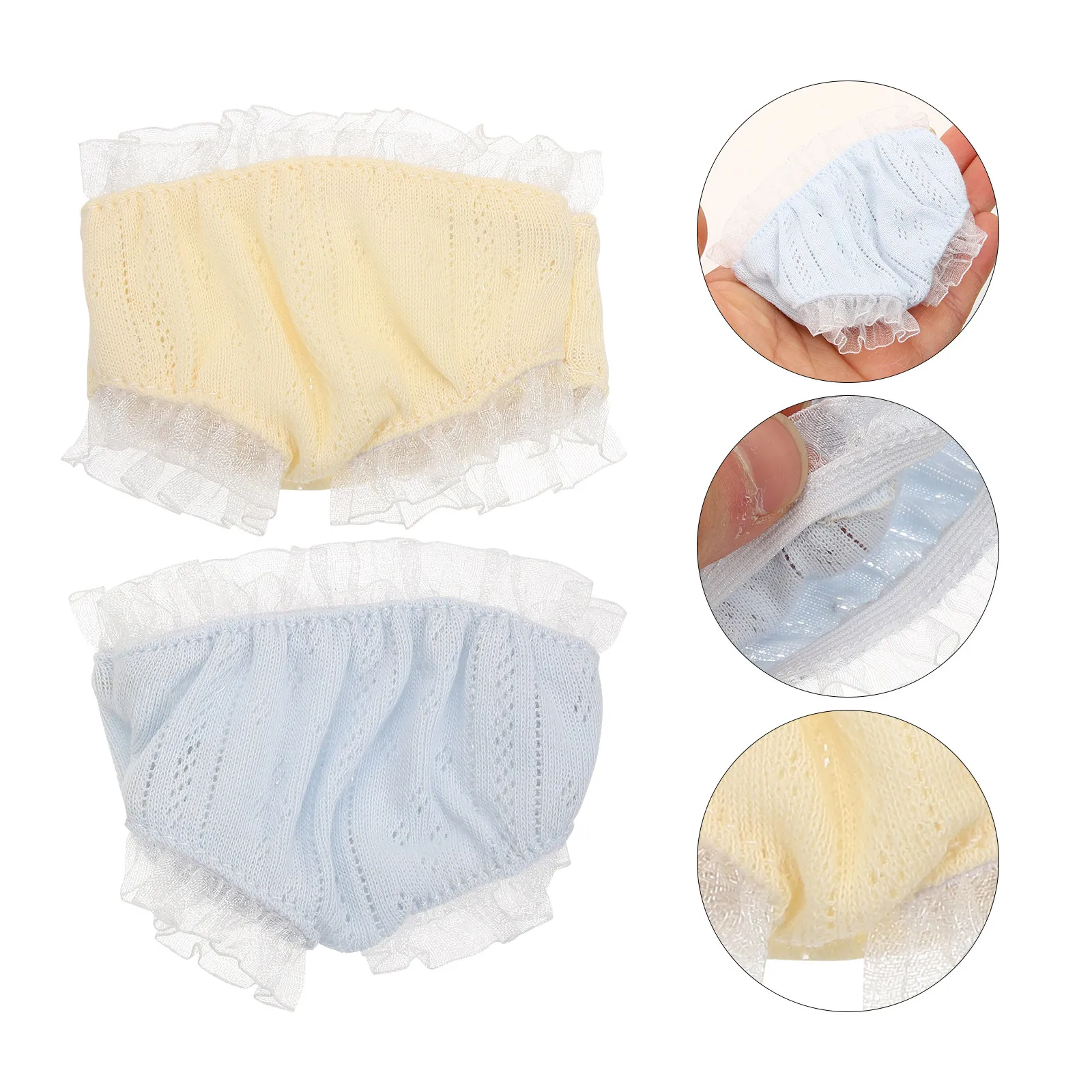 

2 шт. Мягкие многоразовые тканевые трусики-подгузники для ролевых игр и переодеваний для детей