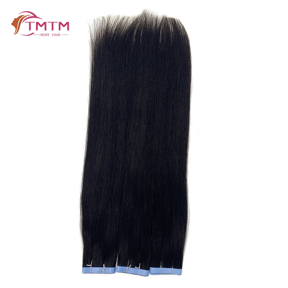 Pita Eropa dalam pita rambut manusia kain pada kain tanpa potongan mulus lebar 40cm 25g/PC 17 warna ekstensi rambut Virgin Remy asli