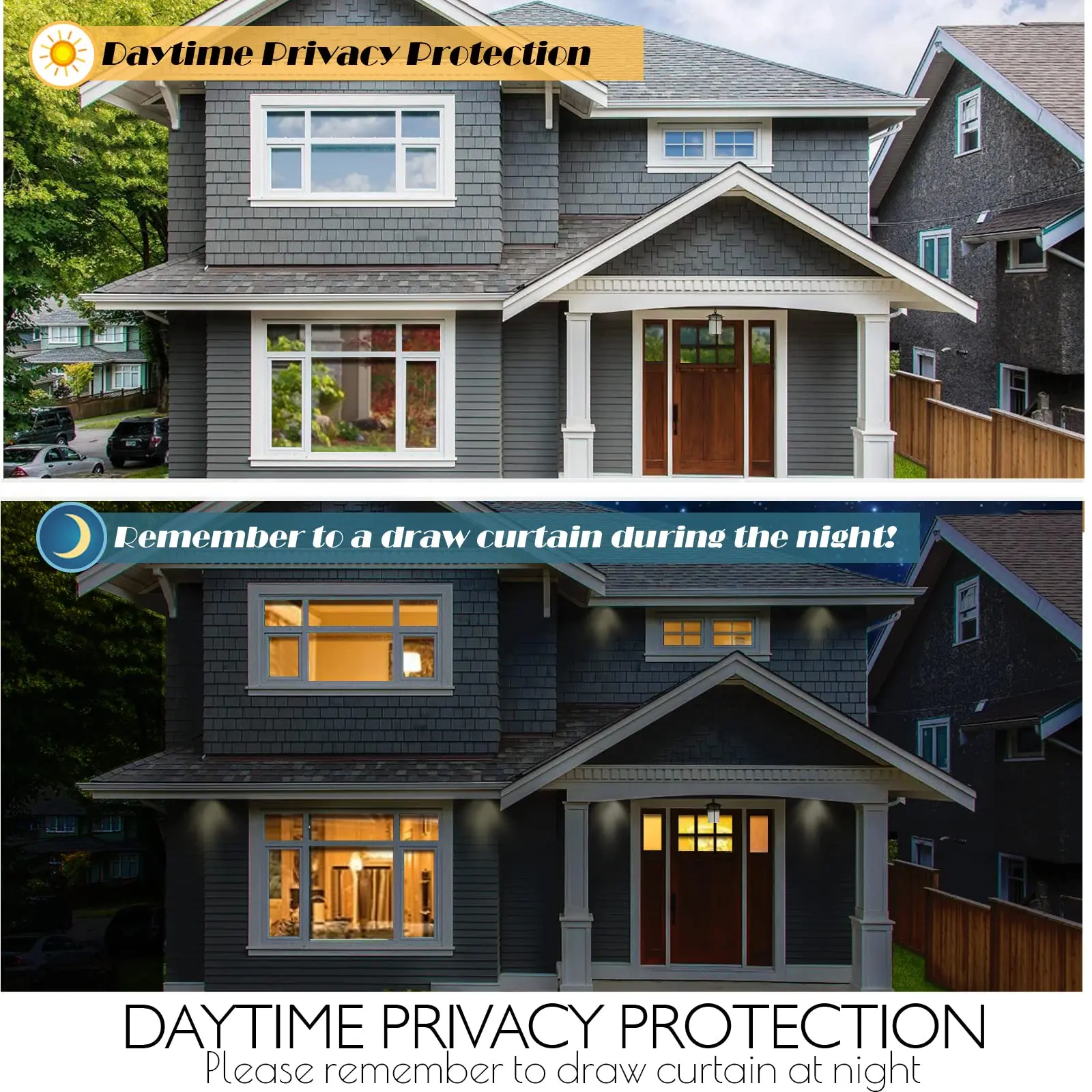 نافذة المنزل الخصوصية فيلم طريقة واحدة الفينيل الزجاج ملصقات الأشعة فوق البنفسجية حجب مرآة احباط نانو رمادي غير لاصق مكافحة نظرة نافذة تينت فيلم