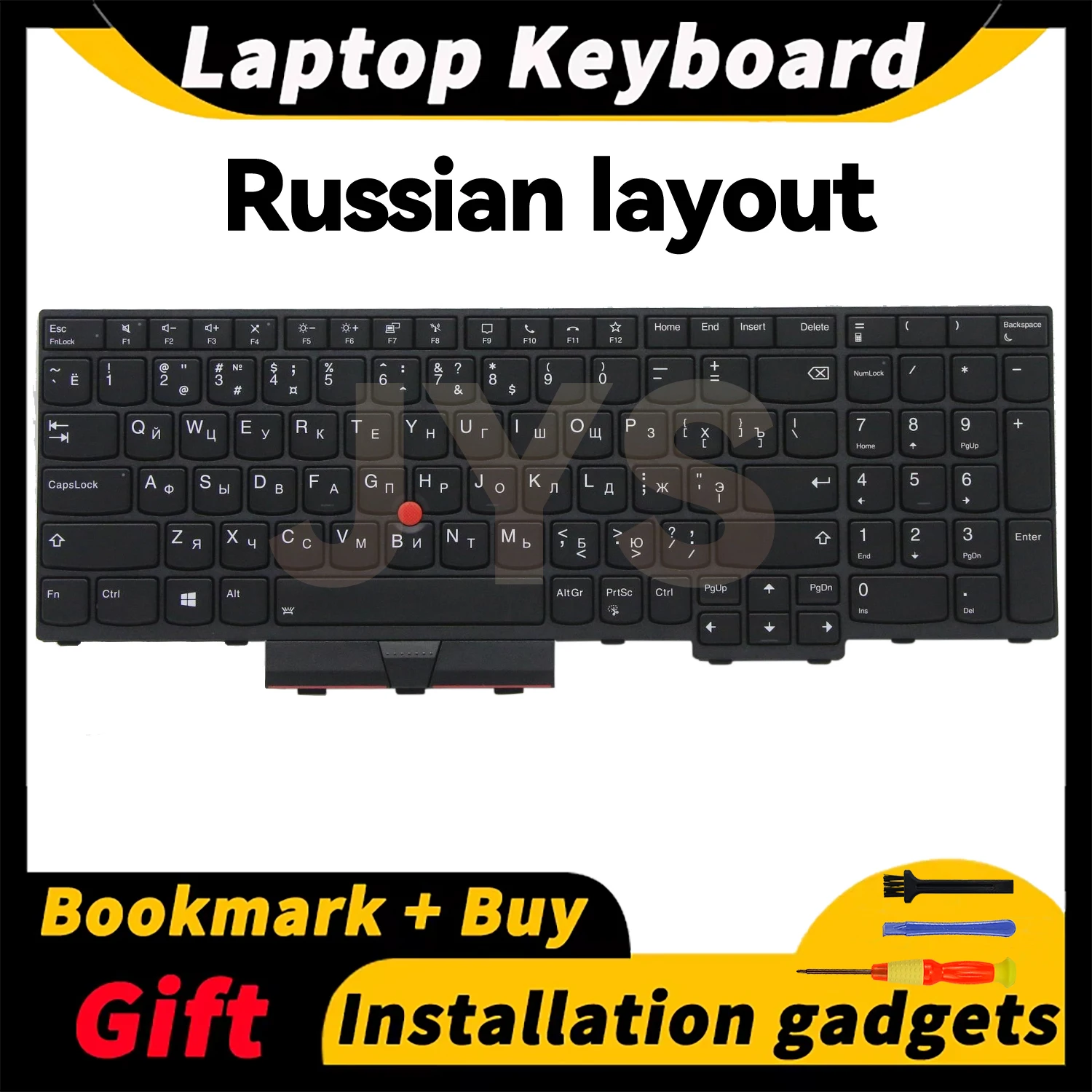 

Suitable for Lenovo Thinkpad T15P/P15V/L15 Gen1 laptops to replace keyboards with backlit Russian layout 5N20W68236 5N20W68308