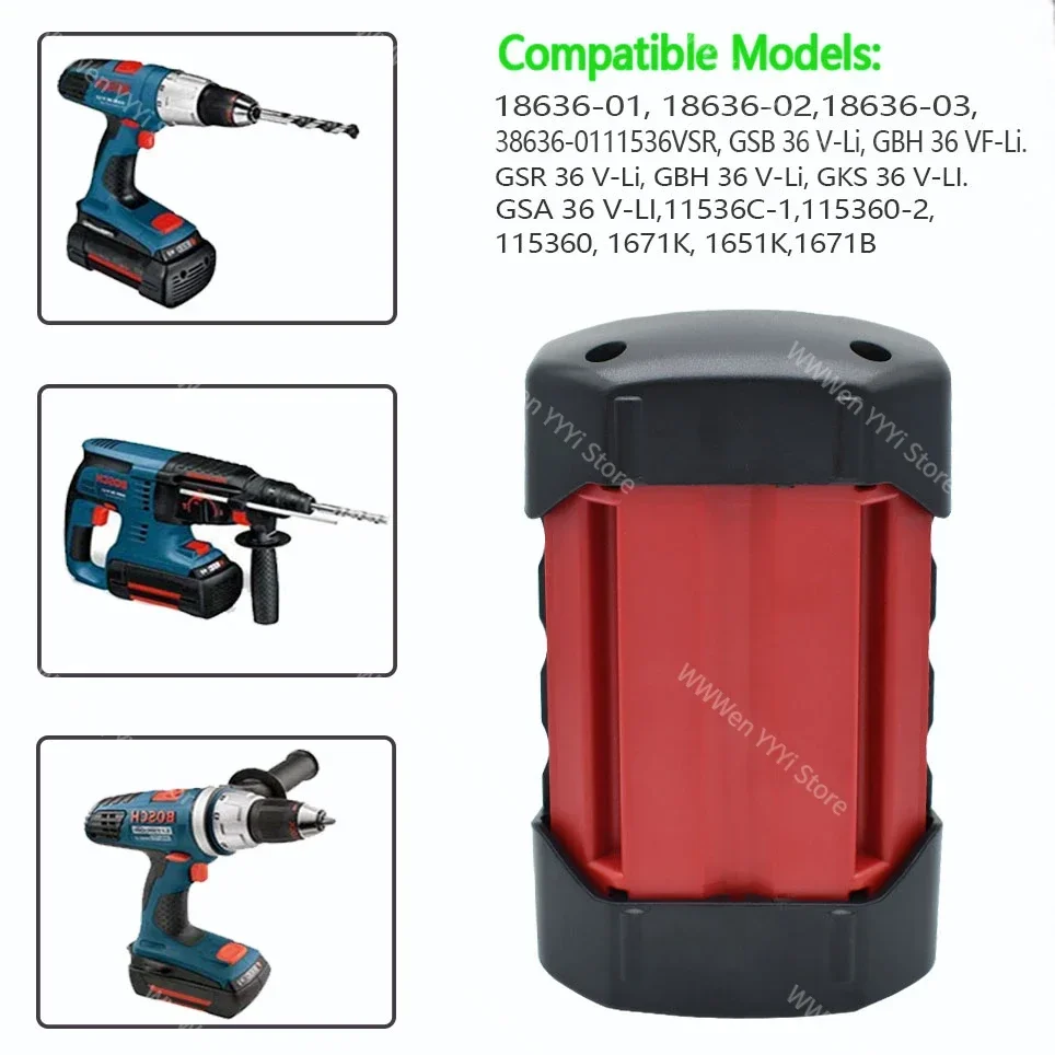 Imagem -04 - Bateria de Substituição Li-ion para Bosch Bateria da Ferramenta Elétrica 36v ah 9.0ah 9.0ah 2607336108 2607336003 Bat810 Bat840 D70771