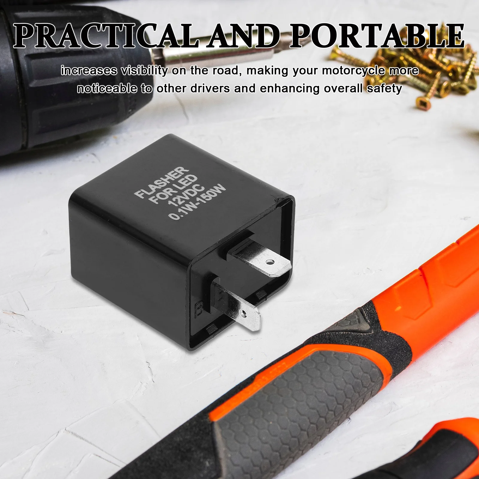 

Led Flasher Relay 2-Pin Motorcycle Turn Signal Module Stable Current Output For Auto Vehicle Blinker Replacement