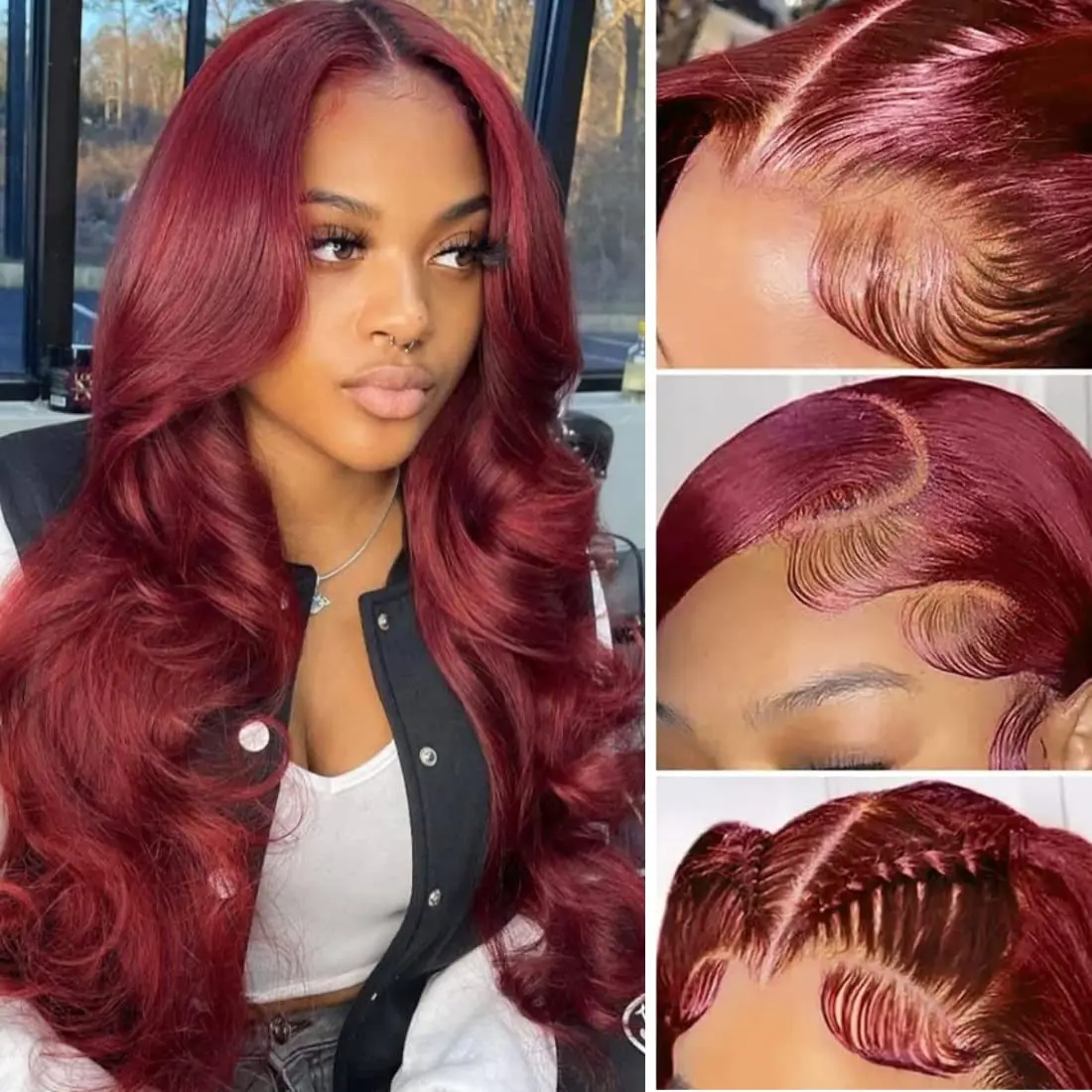 

12A Burgundy 99J Body Wave 13×4 HD Lace Front Human Hair Wigs Brazilian Natural Color Body Wave Wigs Remy Hair On Sale Clearance