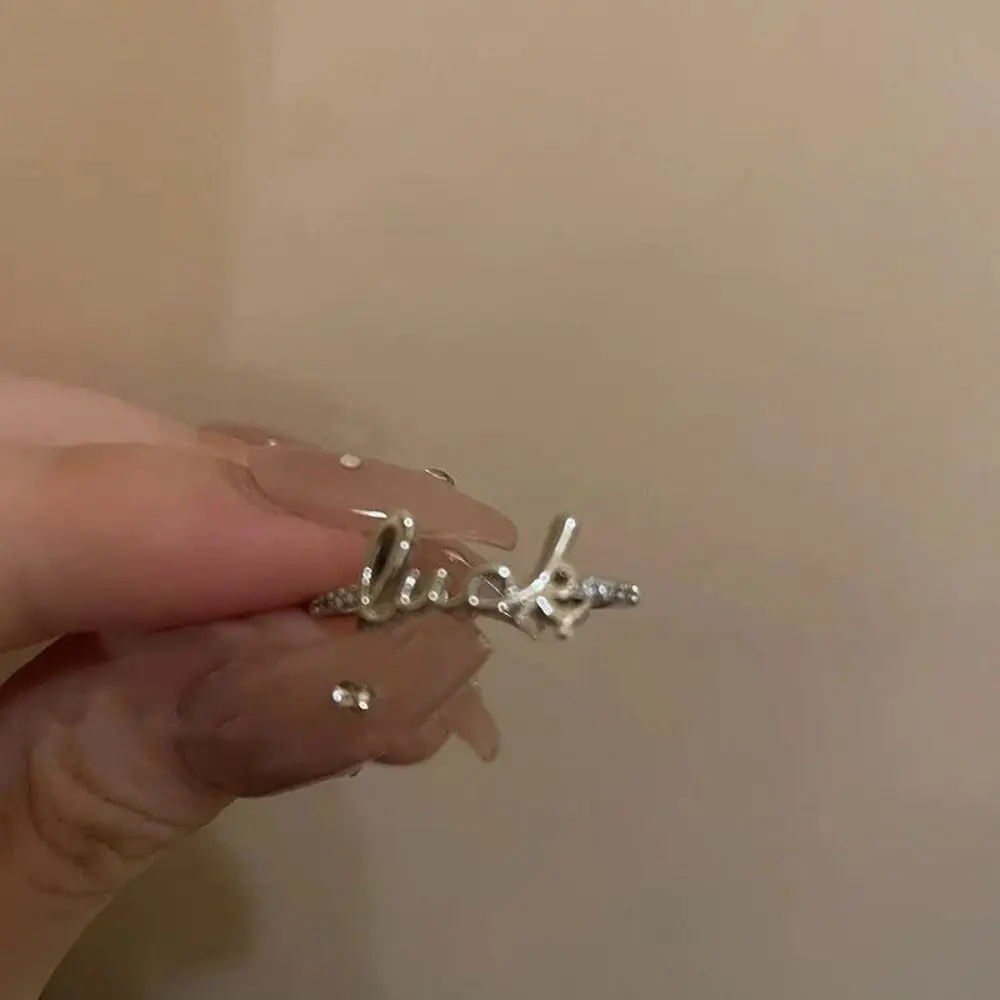 조정 가능한 오픈 반지, 합금 하트 트위스트 링, 커플 패션