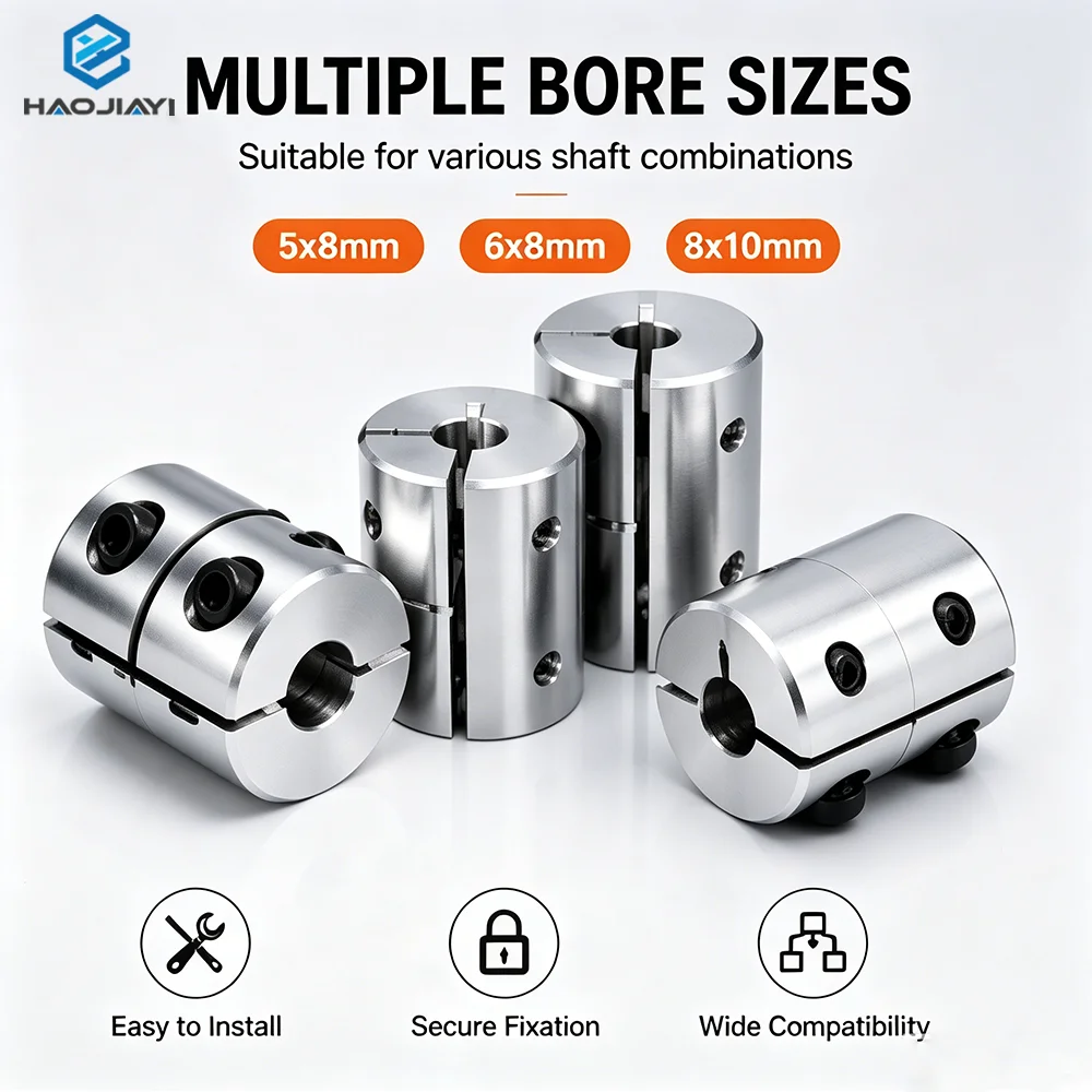 D20L25 Rigid Shaft Coupling 5x8mm 6x8mm 8x10mm Motor Shaft Coupler CNC Lead Screw Connector for 3D Printer Stepper Motor