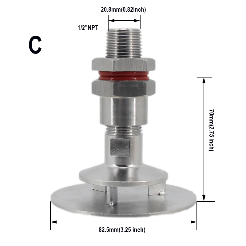 Quick-loading External Thread Buckle NPT Milling Opposite Edge 304 Stainless Steel Joint Quick-loading External Thread Clamp