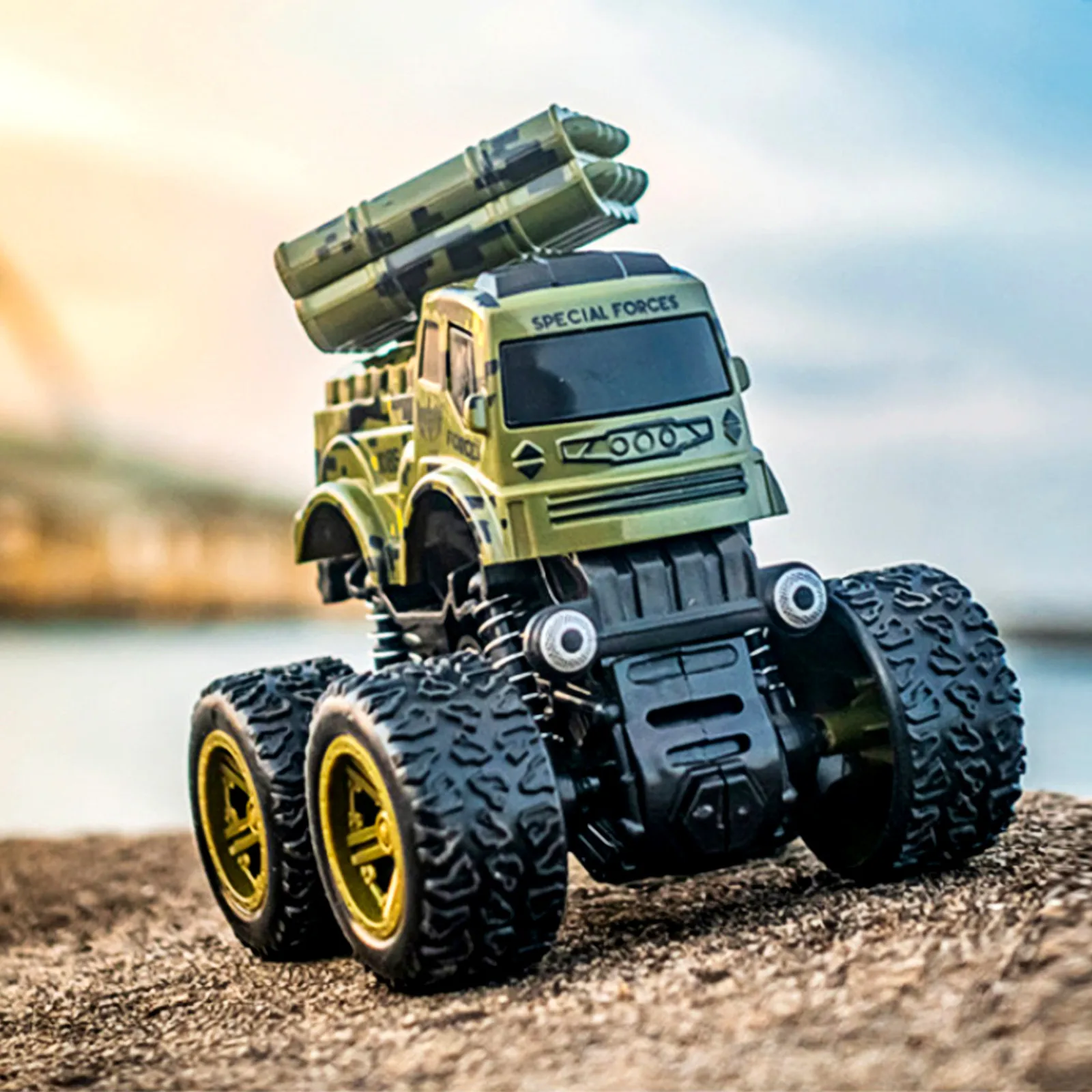 

2Pcs Inertial Car Creative Four Wheels Kids Vehicle ABS Ecofriendly No Battery Needed Gift Inertial Car Toy