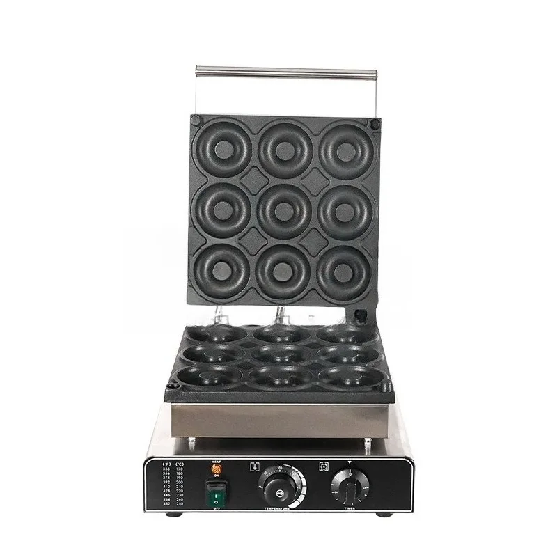 Commercial large hole 9 hole electric donut machine non-stick donut maker large hole crispy machine muffin machine