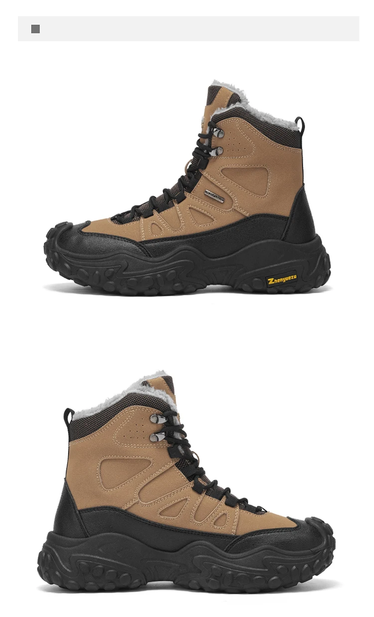 Herren-Winterstiefel, warm, kältebeständig, mit weichem Innenfutter, strapazierfähig, ideal für den Einsatz im Freien, für den täglichen Gebrauch, als Weihnachtsgeschenk. – Detail 21