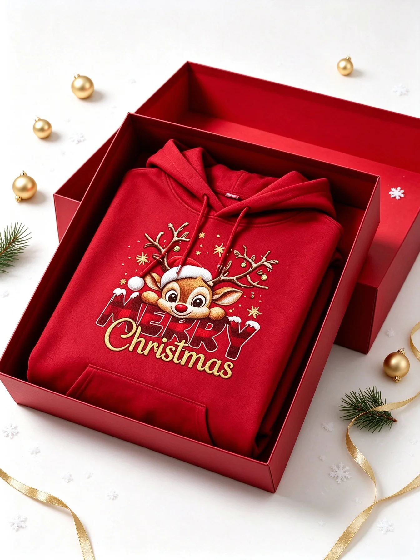 2026 model men's and women's loose fit hip-hop Christmas pattern retro style street fashion hooded sweatshirt autumn onsale top