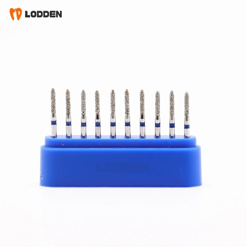 10pcs/lot Dental Diamond Burs Blue Rings/Medium SO-series Dentistry Bur for Grinding& Polishing Drill