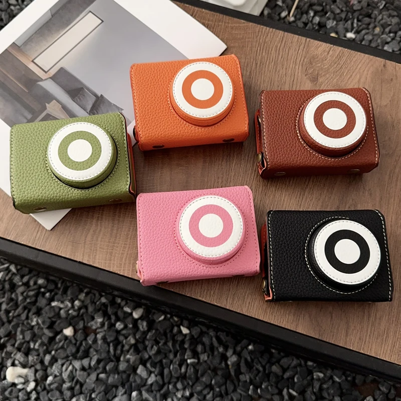 

Luxury Camera Video Bag PU Leather Case Full Body Cover for Ricoh GR IV GRIV GR4 GRIII GR3 GRIIIx GR3x Protective Shell + Strap