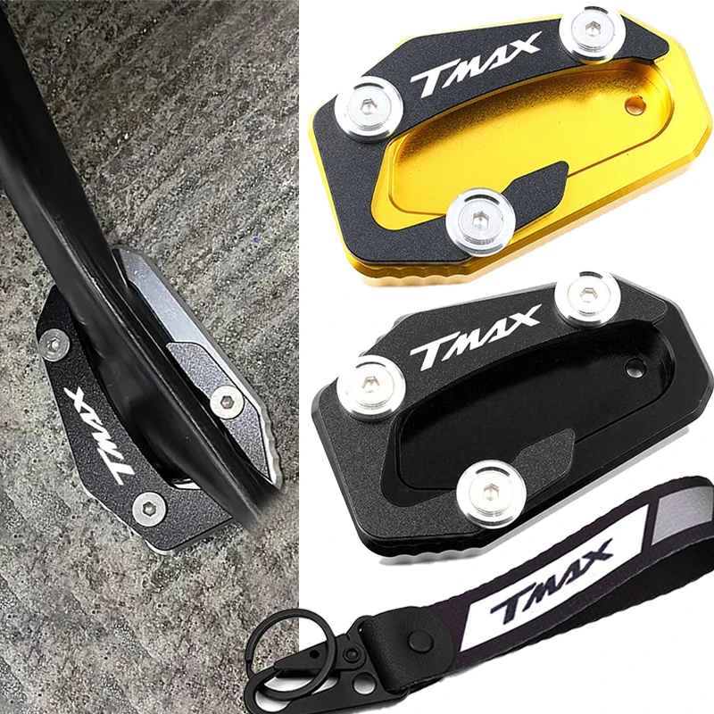 

For Yamaha TMAX530 TMAX 560 530 SX DX TMAX560 Tech Max 2017-2023 Motorcycle Kickstand Foot Side Stand Extension Pad Keyring