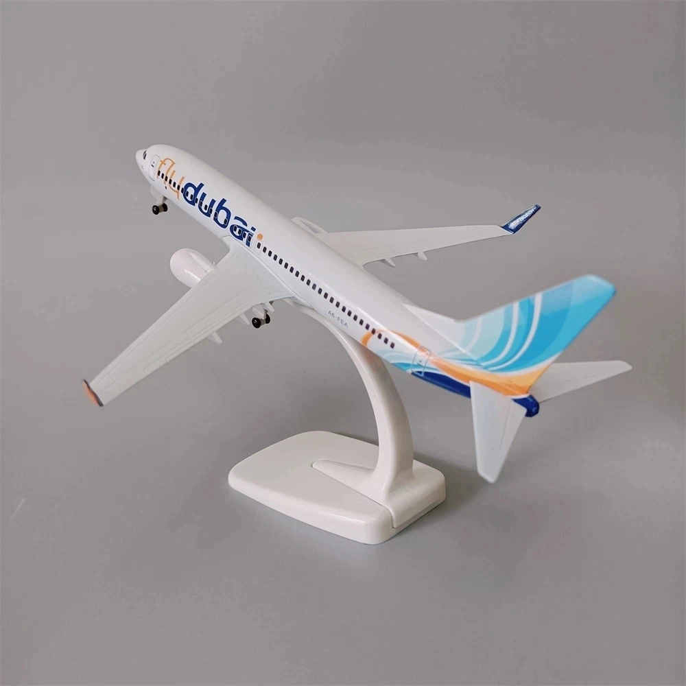 20cm Alloy Metal Air Fly Dubai Airlines B737 Diecast Airplane Model Dubai Boeing 737-800 Airways Plane Model Aircraft w Wheels