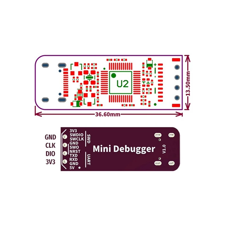 Pro Mini Debugger Чип отладки SWD SWO USB к модулю Uart