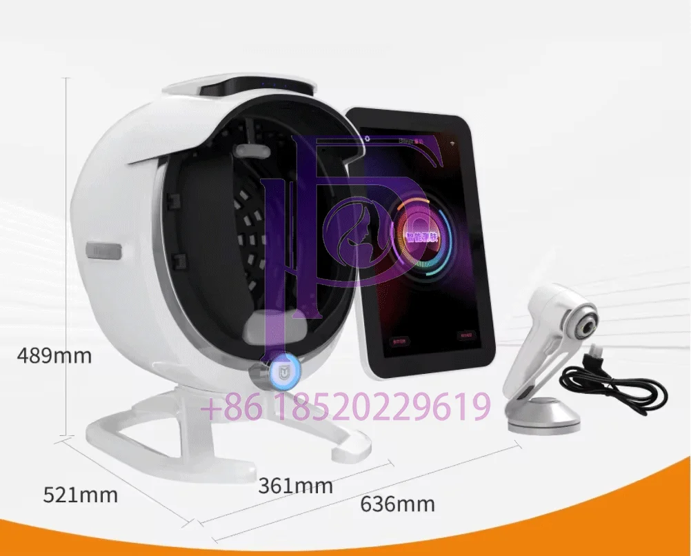 เครื่องวิเคราะห์ผิวหน้า 3 มิติ AI พร้อมระบบตรวจจับด้วยกล้องจุลทรรศน์ 36 ล้านพิกเซล HD เครื่องสแกนใบหน้า เครื่องวิเคราะห์สภาพผิว