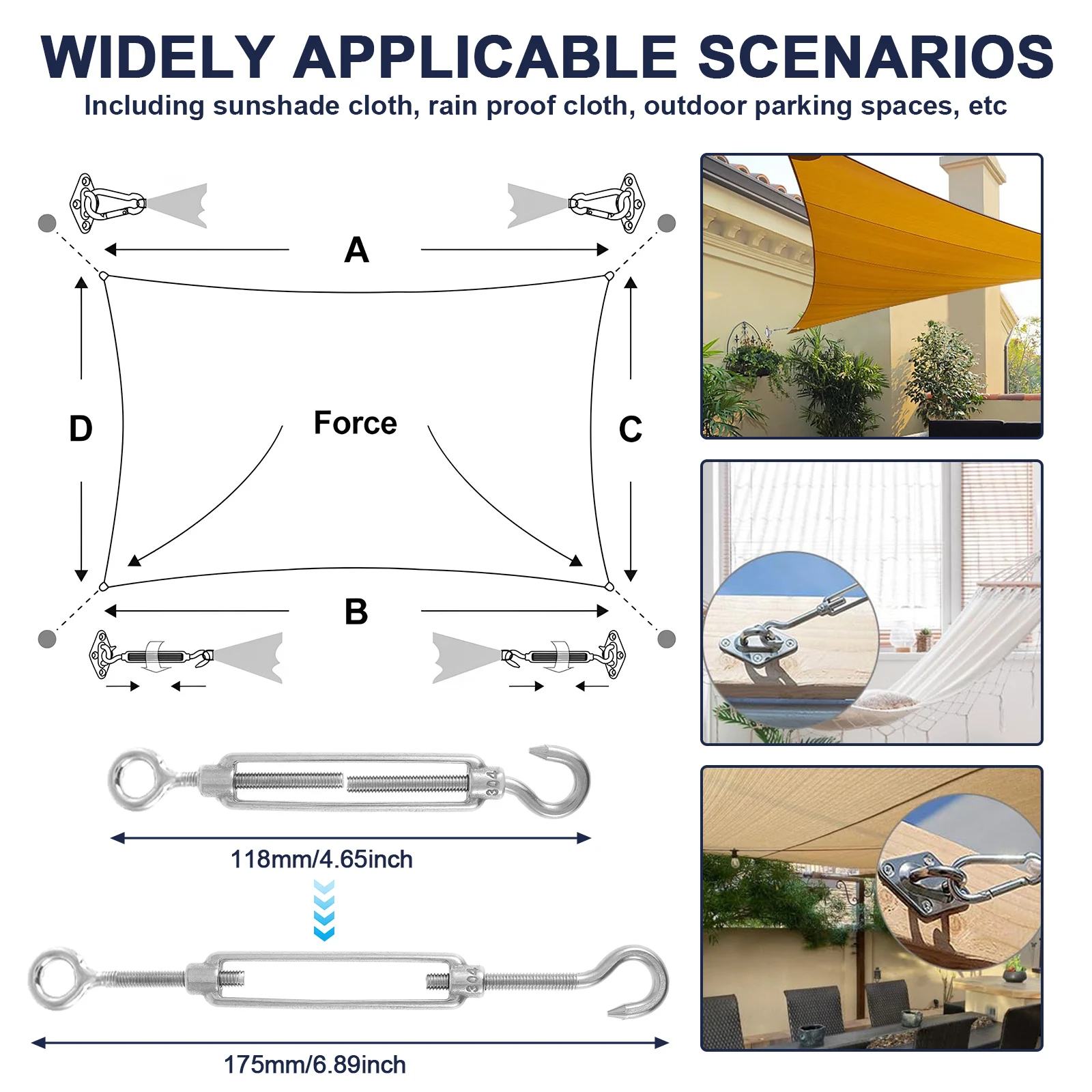 15/30M Cable Rope PVC Coated 304 Stainless Steel Heavy Duty Garden Wire Cable Railing Wire Clothesline String Light Hanging Wire