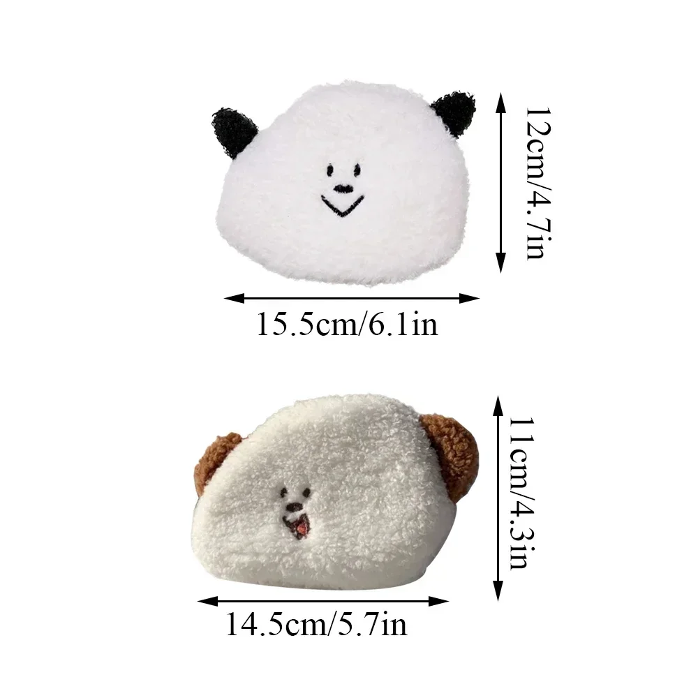 น่ารัก Little Face Puppy Plush กระเป๋าสตางค์แต่งหน้ากระเป๋าเครื่องสําอางเครื่องเขียนกระเป๋าเก็บอุปกรณ์โรงเรียนของขวัญวันเกิดหญิง Cartera