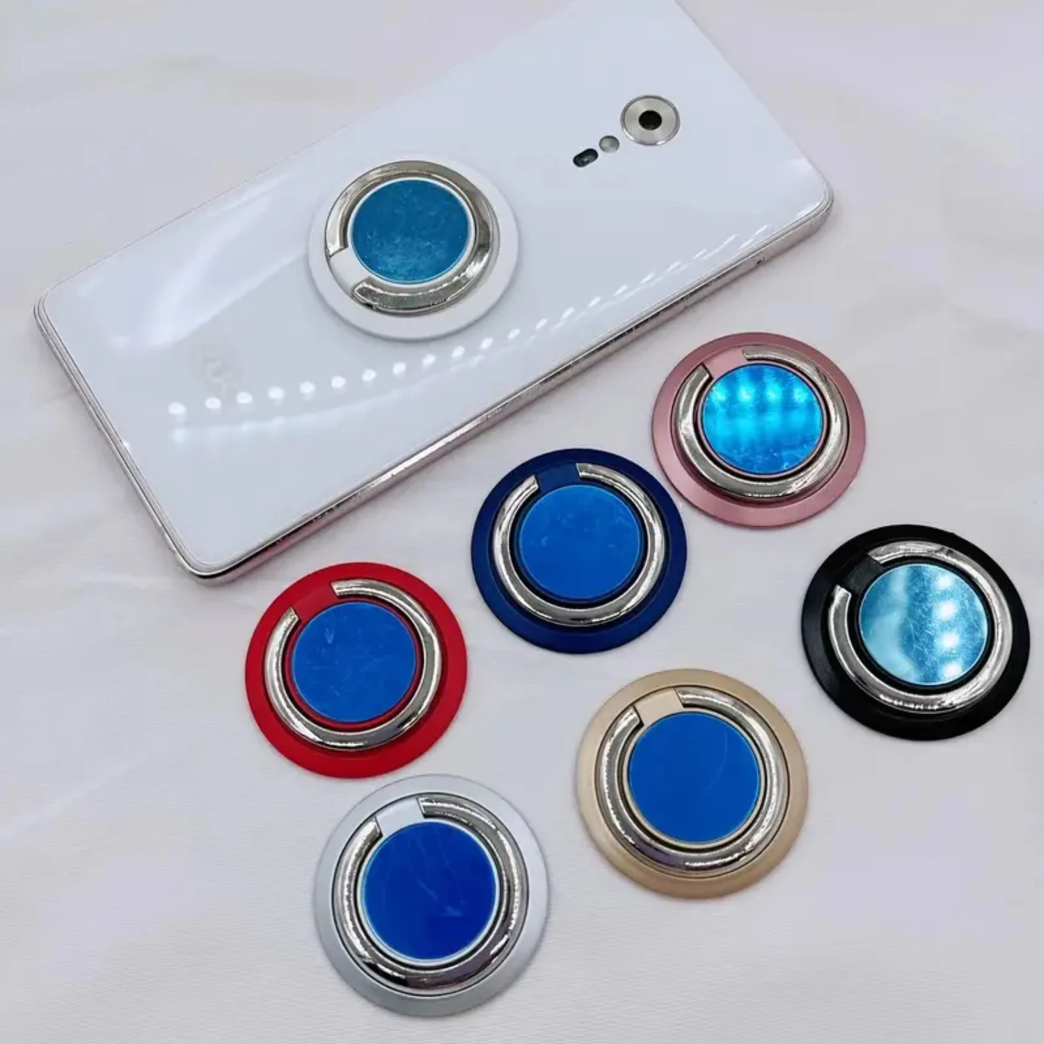 

1pc/2pcs Cell Phone Ring Holder Stand, 360 Degree Rotation Universal Finger Ring Kickstand For Magnetic Car Mount