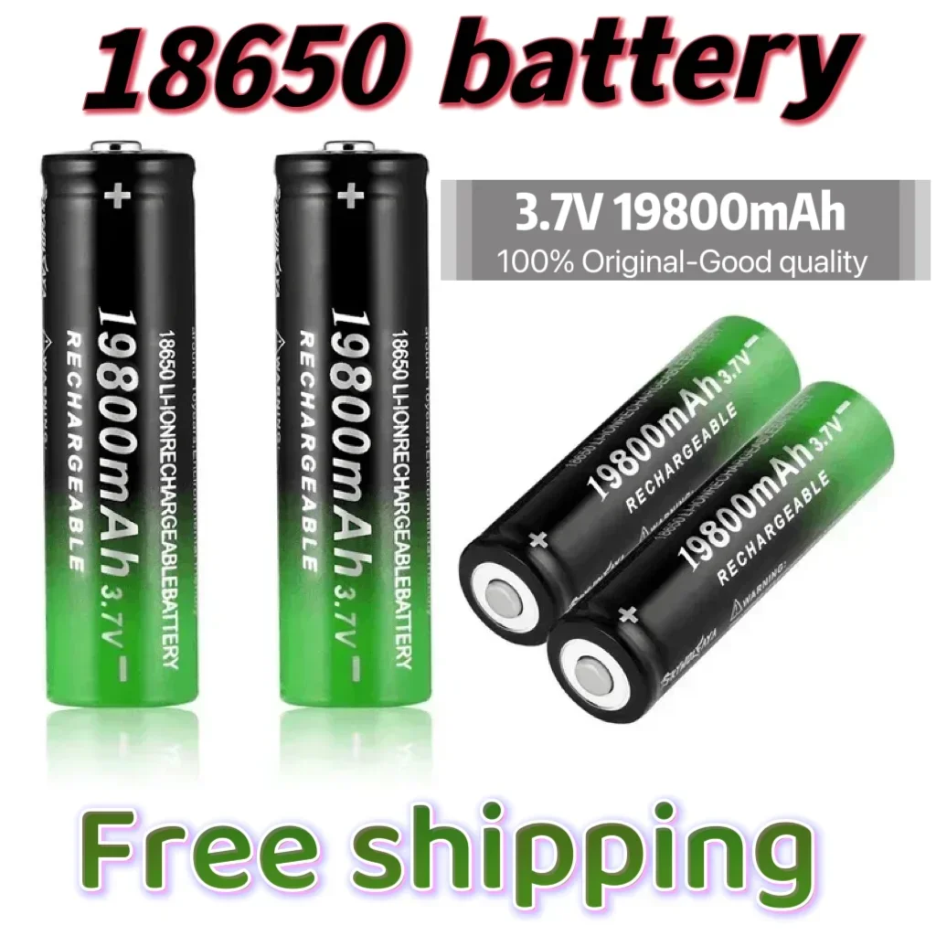 

New 100% High Quality 18650 3.7V 9800mAh Lithium ion Rechargeable Battery for Flashlights, Remote Control