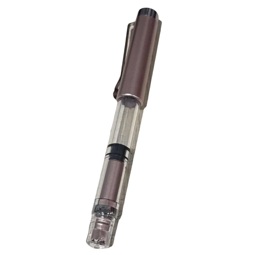 School Supplies Student Transparent EF Nib Business 0.38mm Ink Pens Piston Fountain Pen Writing Pen Fountain Pen
