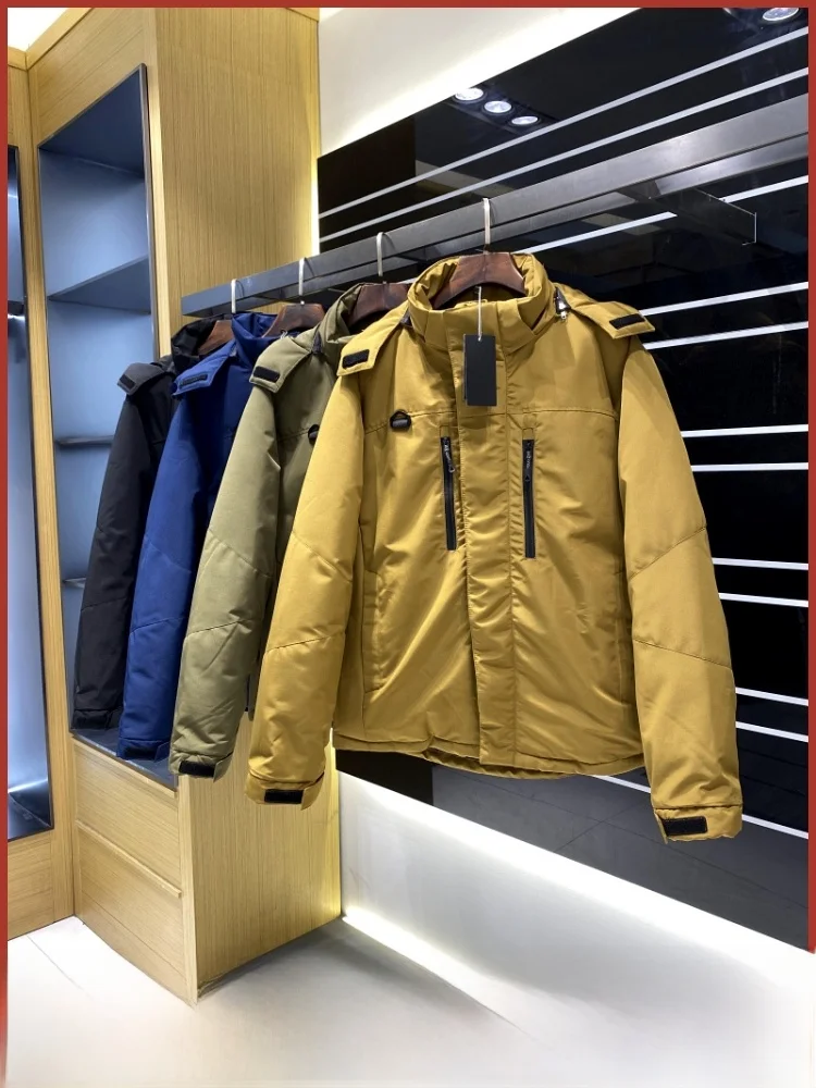 الشمال الراقية الرجال المحملة نسيج مقاوم للرياح الدافئة القطن Jaet شتاء جديد Faionable الشباب فضفاضة تناسب سستة الديكور