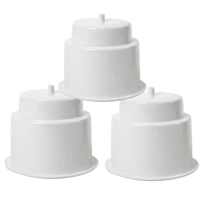 6Pcs Recessed Drop in Plastic Cup Drink Can Holder with Drain for Boat Car Marine Rv (White)