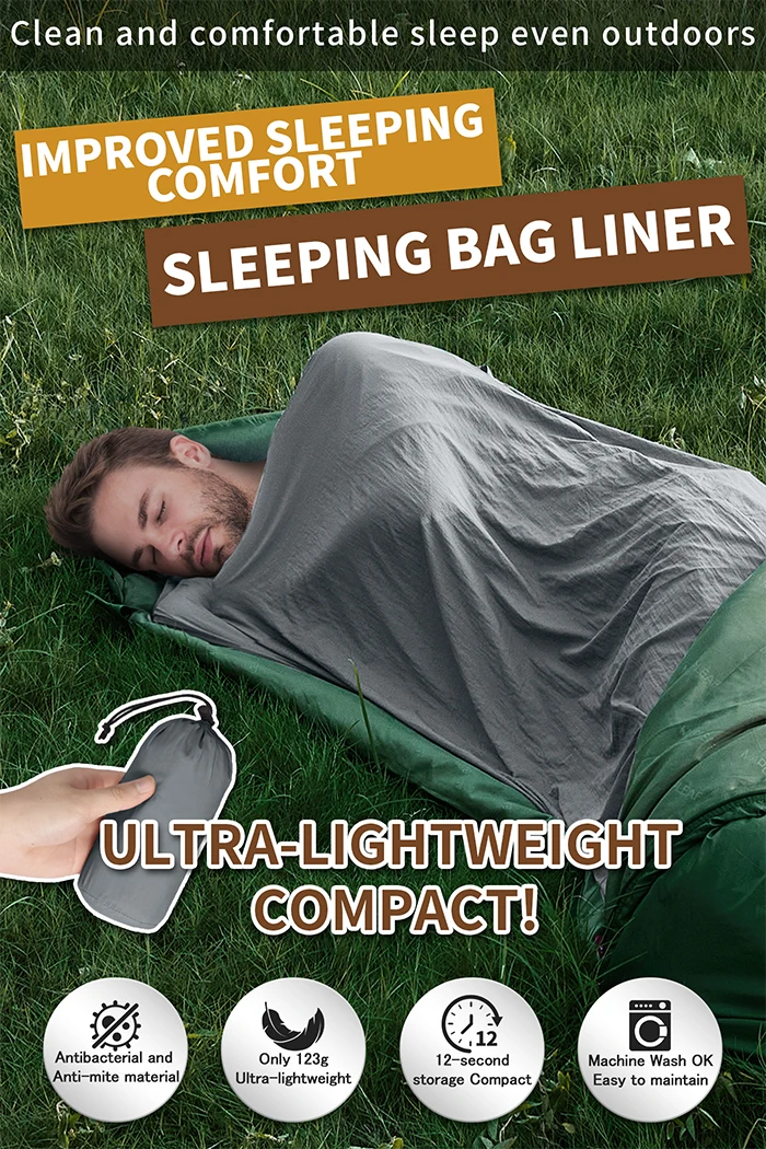 MAPLEAF Sleeping Bag Liner  Outdoor Travel Hiking Camping Sleeping Bag Lightweight Portable Summer Sleeping Bag Camping Sheet