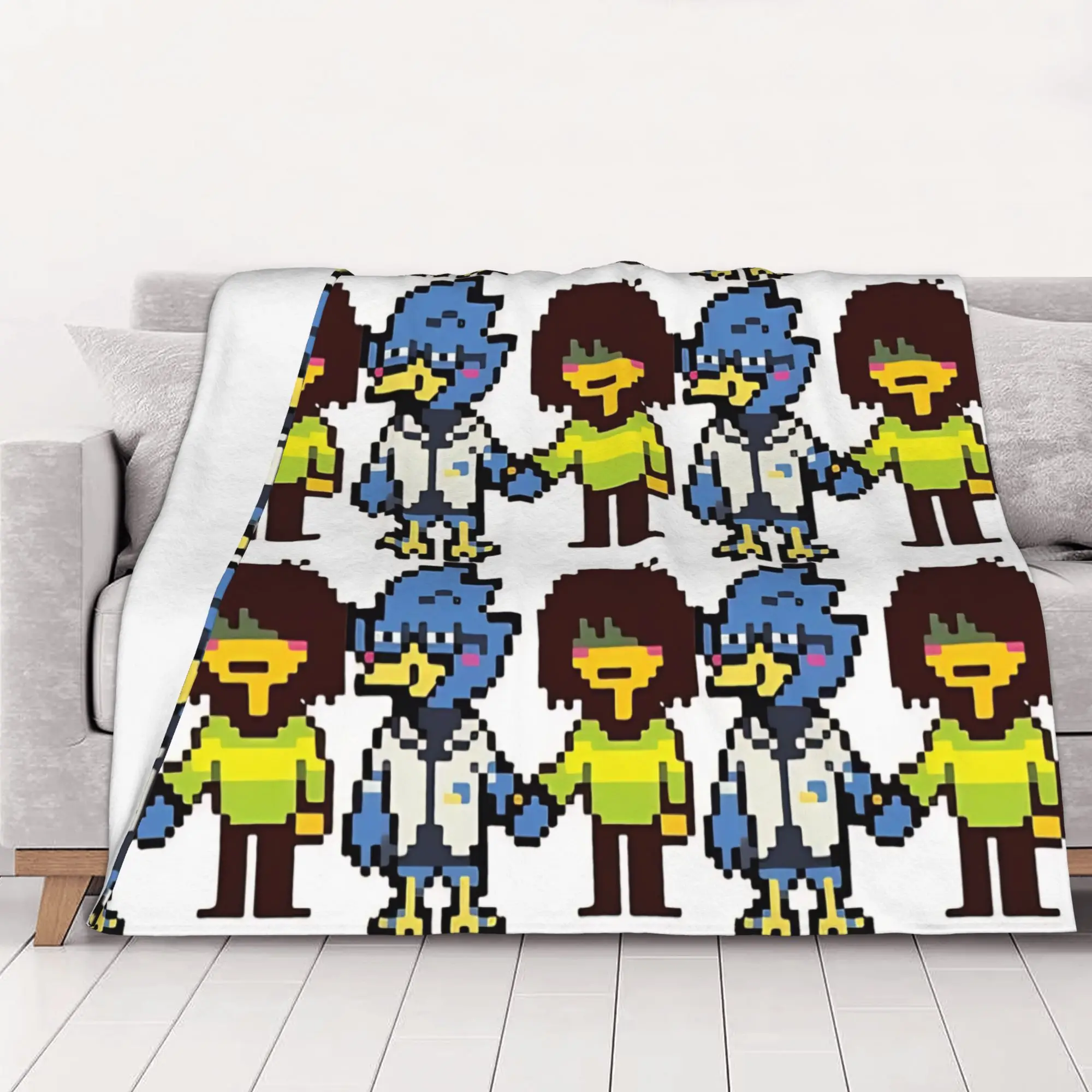 1PC Berdly and kris  Deltarune Home Room Decorations Winter Blankets For Adults Bedding Home Interior Sofa Knee