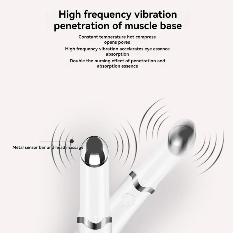 Gezichtsvibratiestimulator Oogbehandelingsapparaat met constante temperatuur Rood- en blauwlichttherapie Vermindert donkere kringen vervaagt Fijn Lin