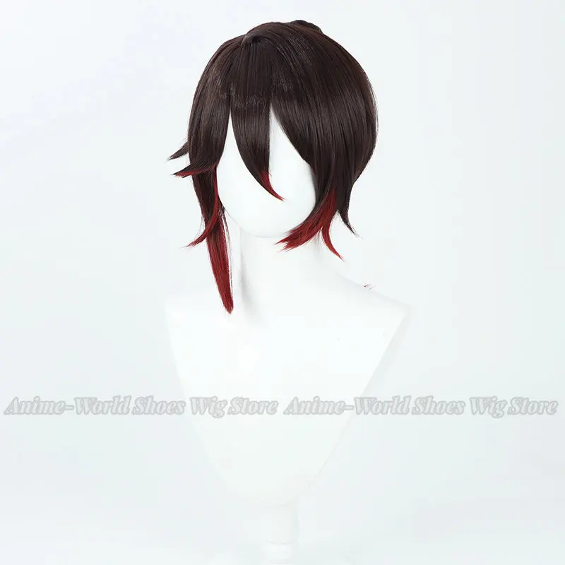 Perruques de cosplay synthétiques Tingyun pour femmes, Honkai: Star Rail Tingyun 45cm, perruque queue de cheval brune longue et droite, degré de chaleur