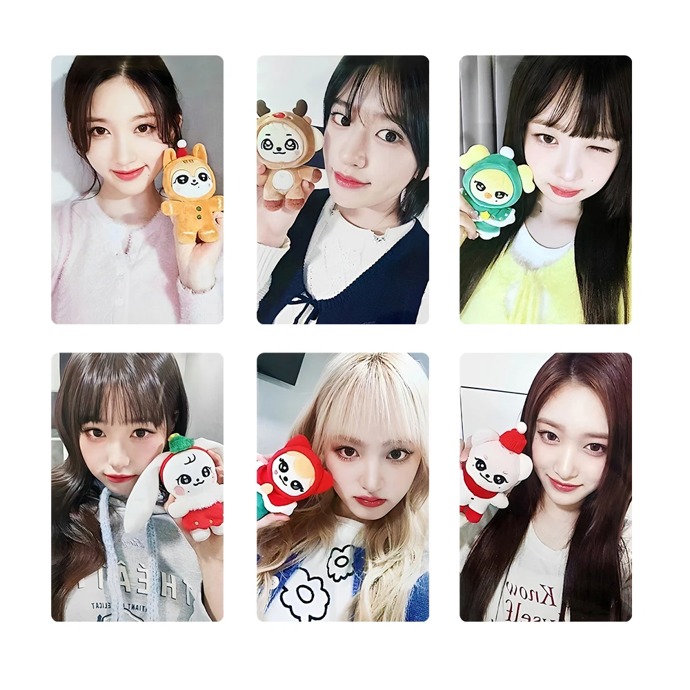 1VE Girl Group X MINIVE Christmas Doll Card Yujin Gaeul Wonyoung LIZ Rei Leeseo Peripheral Small Cards