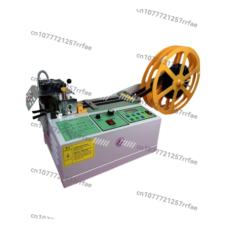 Automatic computerized ribbon cutting machine 988T hot and cold webbing  elastic ribbon rope cutting