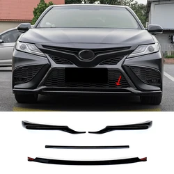 Car Accessories For Toyota Camry SE XSE 2021 2022 2023 ABS black Carbon Front Bumper Center Grill garnish molding trim Cover