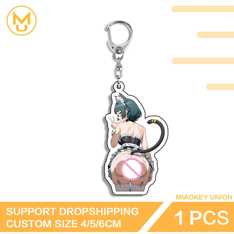 Maid Uniform Zenless Zone Zero Jane Doe Alluring Assedgy Unique Double Sided Keyring Adorable For Backpack Clothes Jewelry Gifts