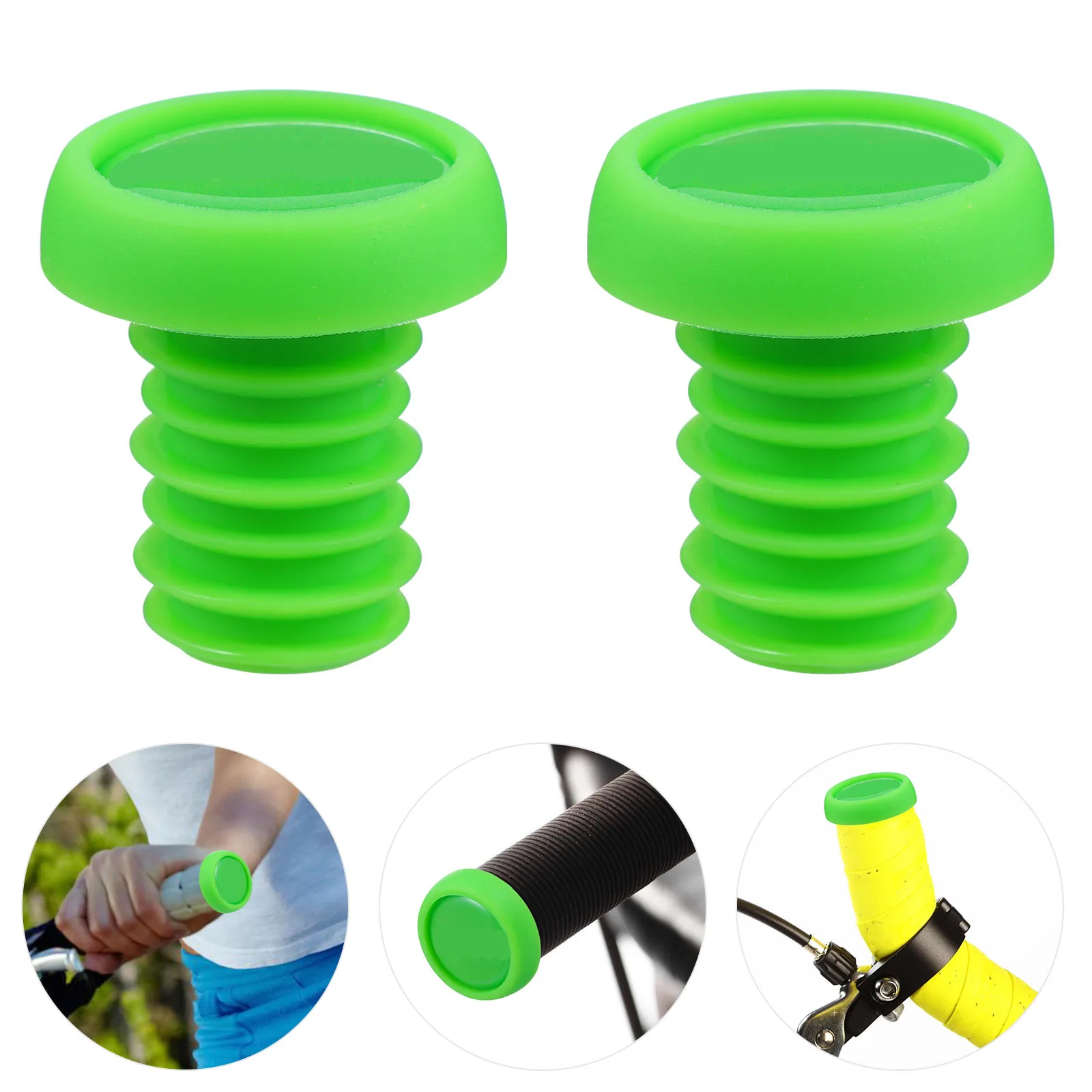 

Colorful H End Plugs Durable Lightweight Small Size Bike Grip Caps Accessories Yellow Cycling Bike Supply Supplies