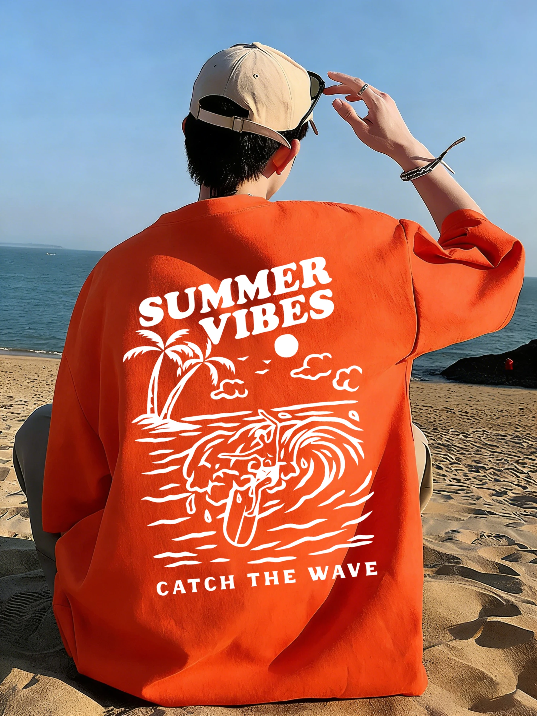 Summer Vibes Catch The Wave 티셔 - Summer Vibes Clothing Men 리뷰 및 가격
