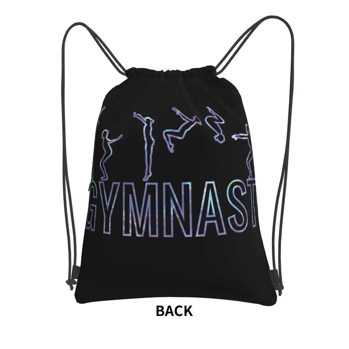 Gymnast - Holographic Portable Backpacks Drawstring Bag Drawstring Bundle Pocket Sundries Bags For Travel Sport Man Woman