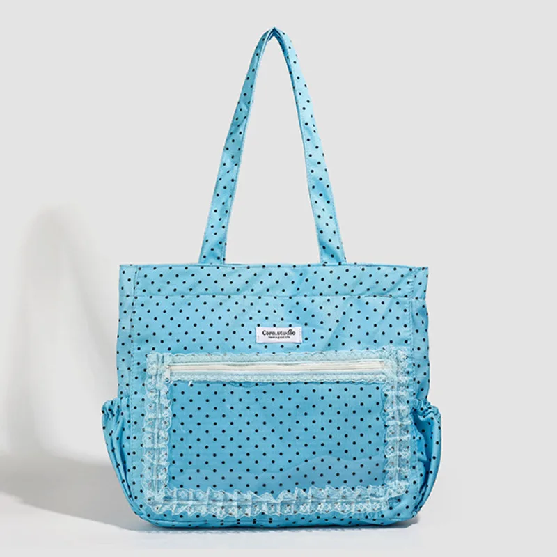 

Dopamine Wave Point Lace Itabag Y2K Anime Small Hand Shoulder Itabag Versatile High Capacity Bag Backpacks Cartoon SchoolBag New